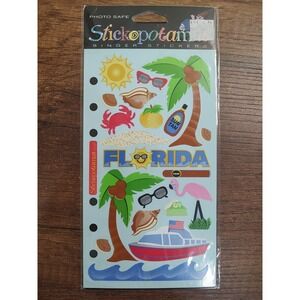 NOS Stickopotamus Stickers Florida Beach Vacation Palm Trees Sealed